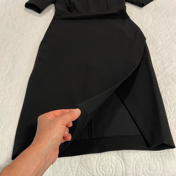 Banana Republic Short Sleeve Faux Wrap Ponte Dress Size 0P - Picture 6 of 12